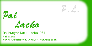 pal lacko business card