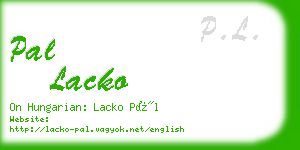 pal lacko business card